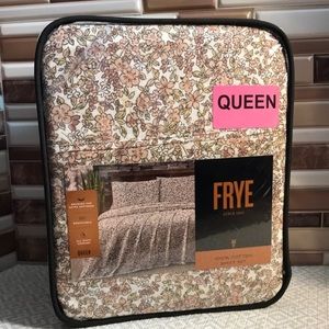 FRYE Cotton QUEEN Floral Sheet Set